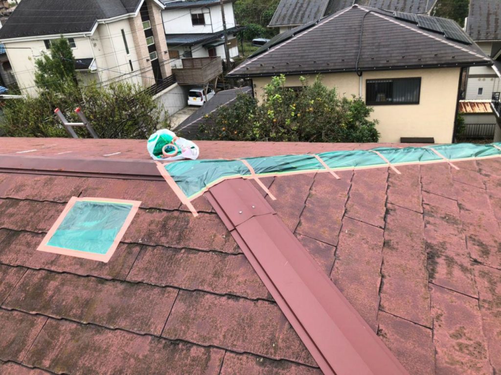 棟板金の応急処置対応 横浜市青葉区で屋根修理