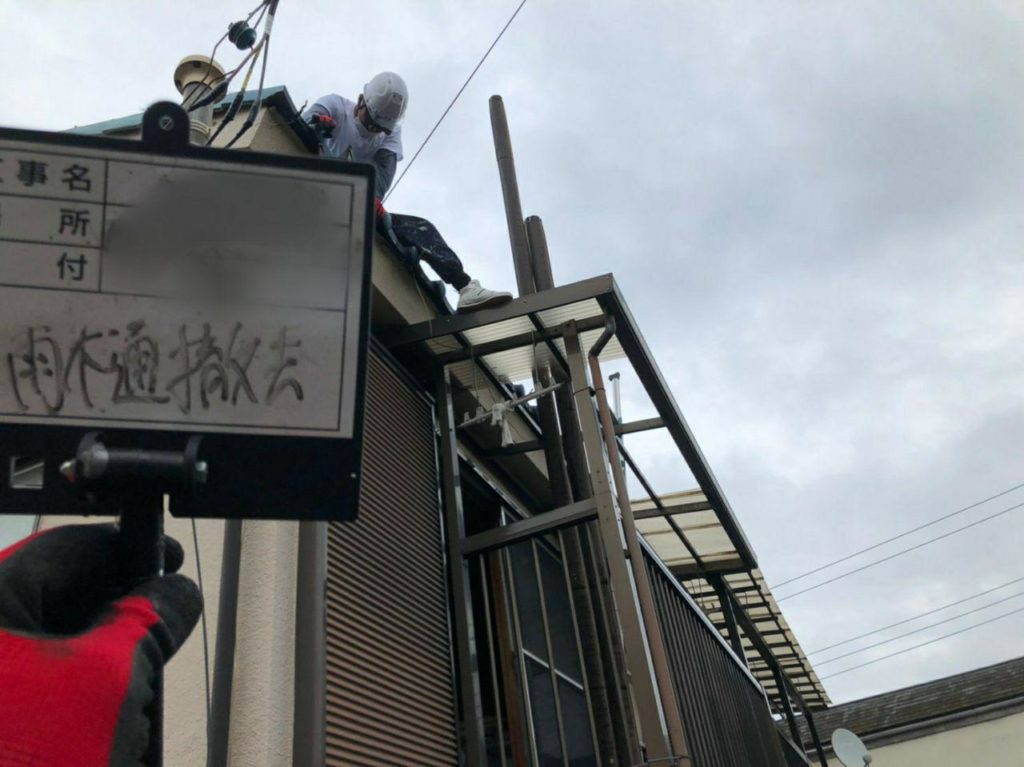 西東京市で波板屋根と雨樋修理交換工事