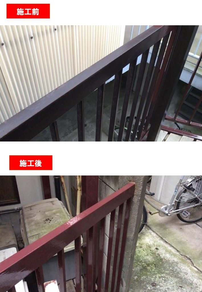東京都調布市でトタン庇とフェンス塗装工事