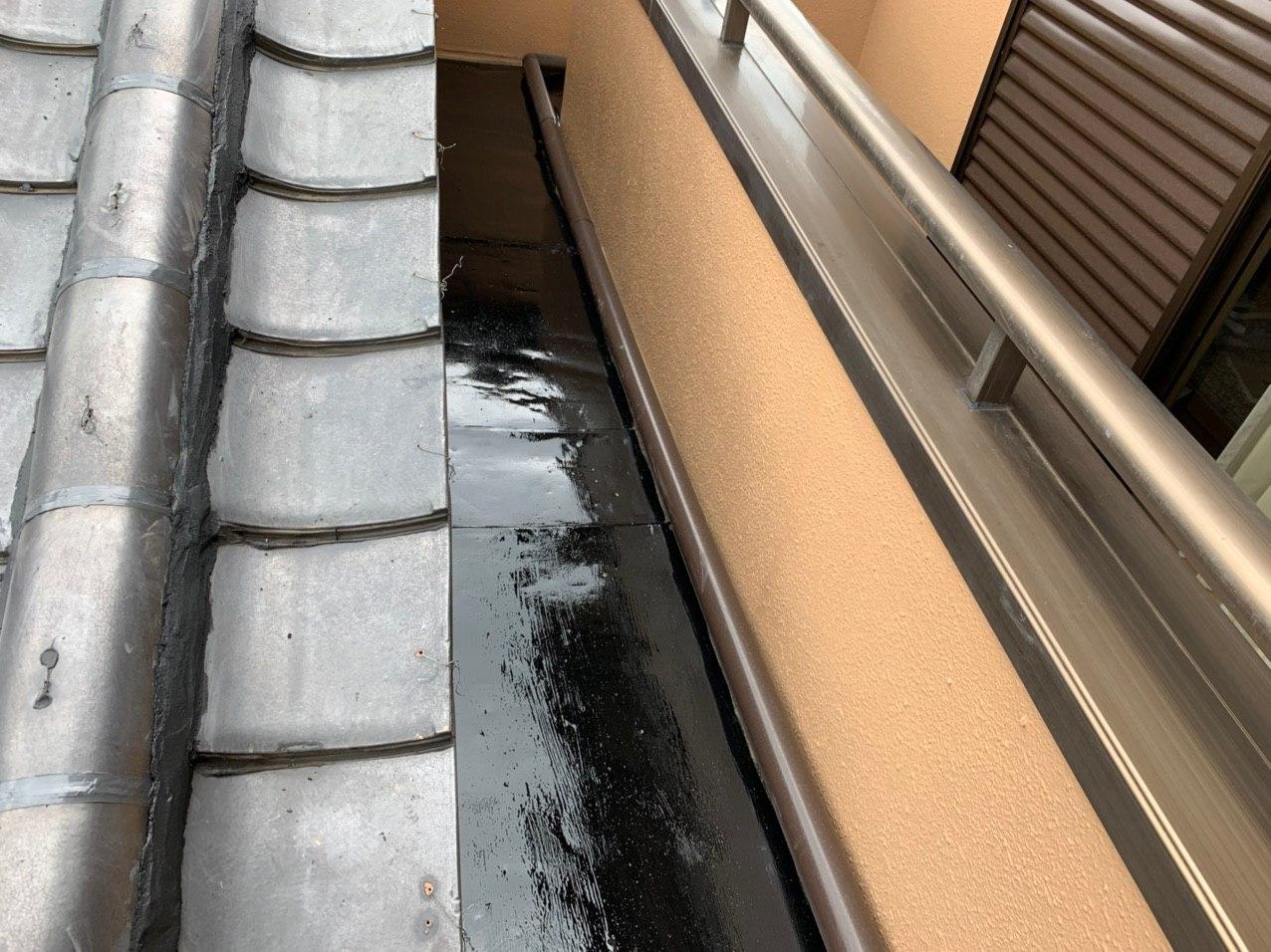 野田市 屋根コーキング 付帯部塗装を完工！