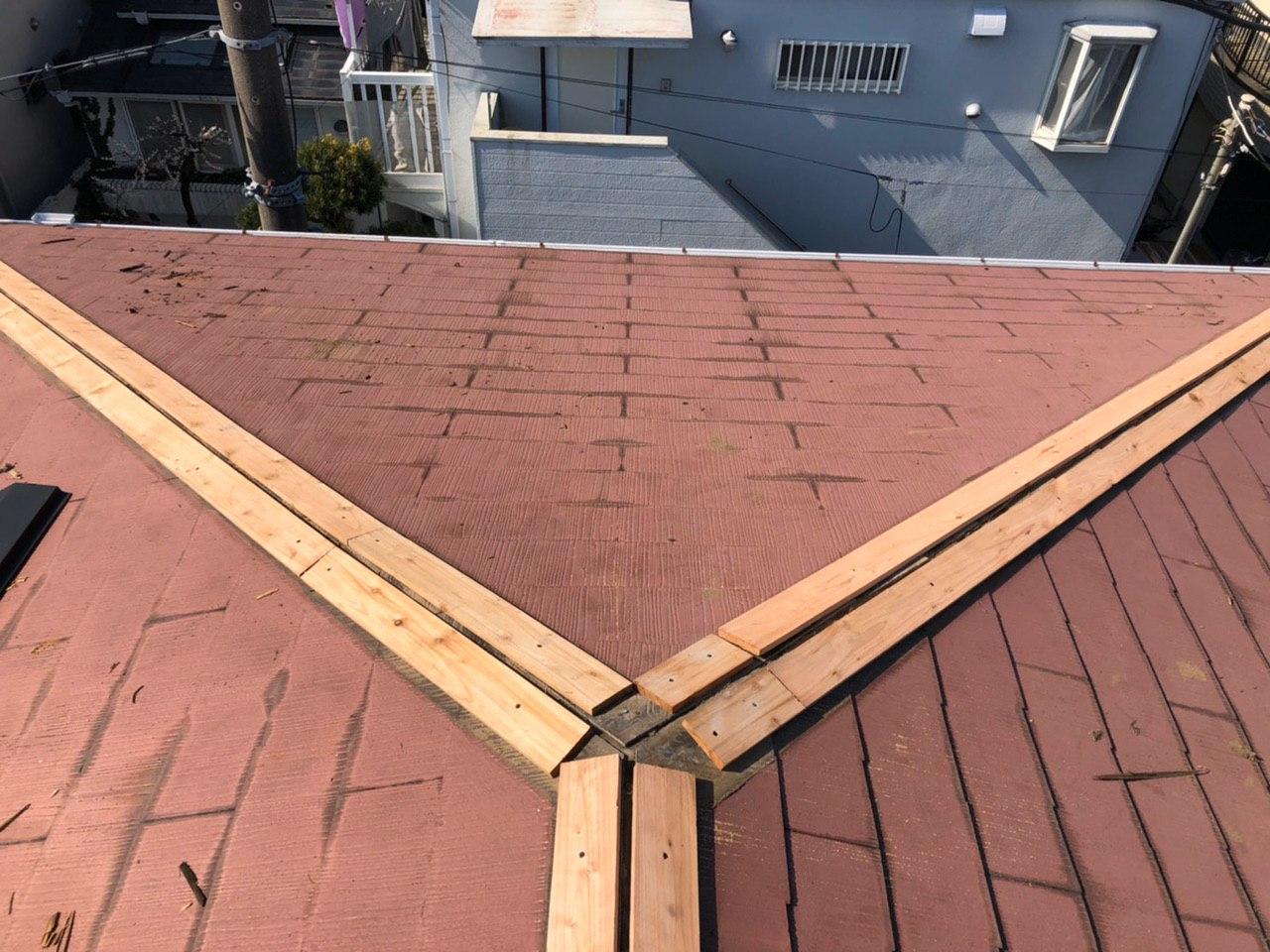 船橋市にて棟板金交換及び屋根塗装工事
