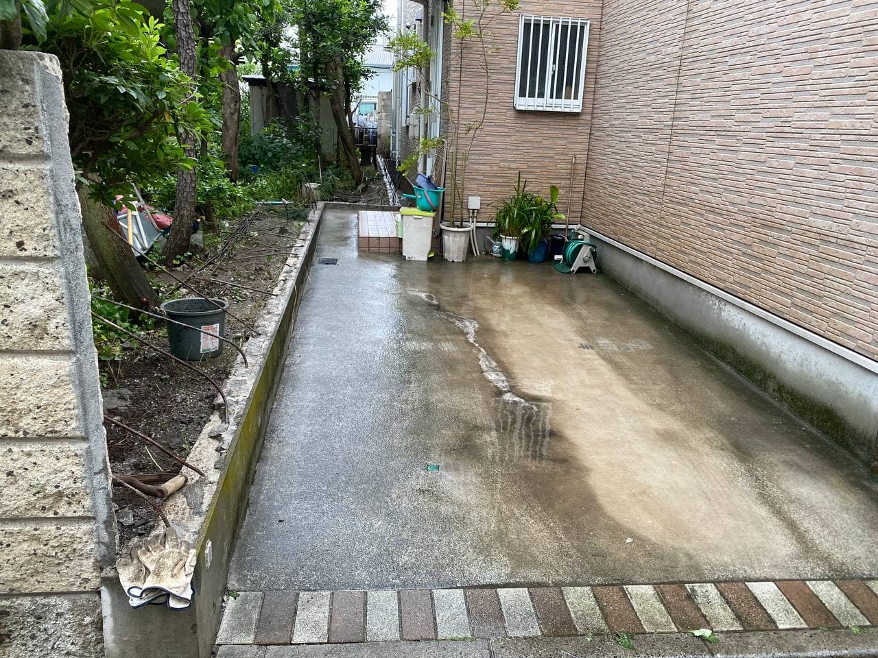 東京都調布市でブロック解体フェンス新設工事