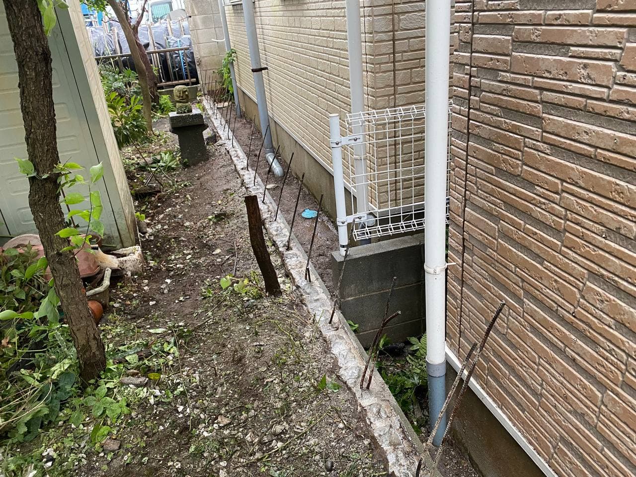 東京都調布市でブロック解体フェンス新設工事