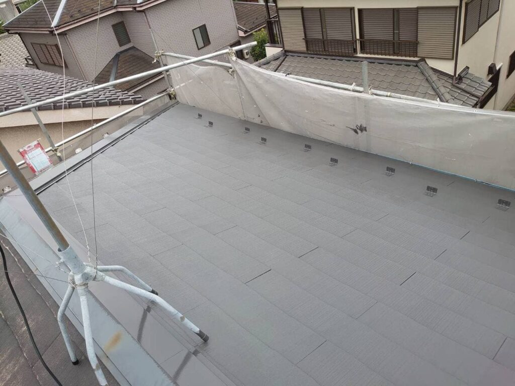 東京都渋谷区でスレート屋根板金塗装工事