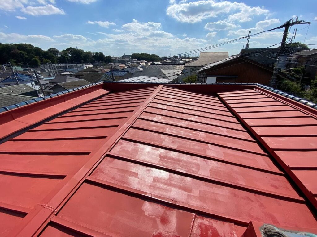 横浜市神奈川区で桟葺き屋根塗装工事を完工