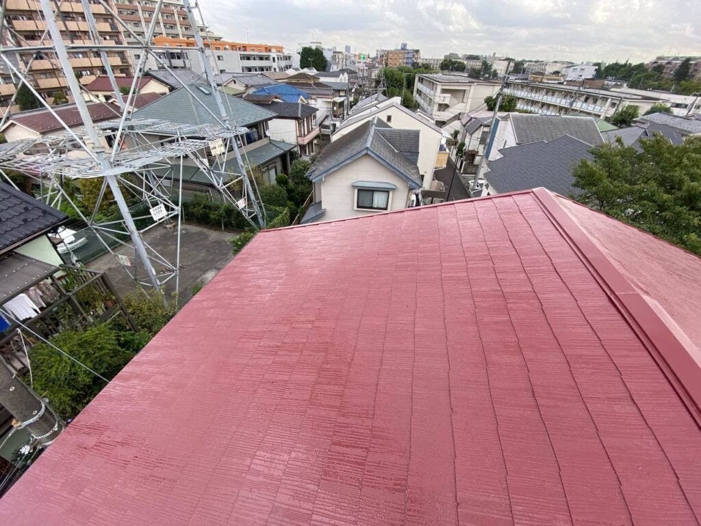 神奈川県座間市で玄関屋根の補修及び屋根塗装